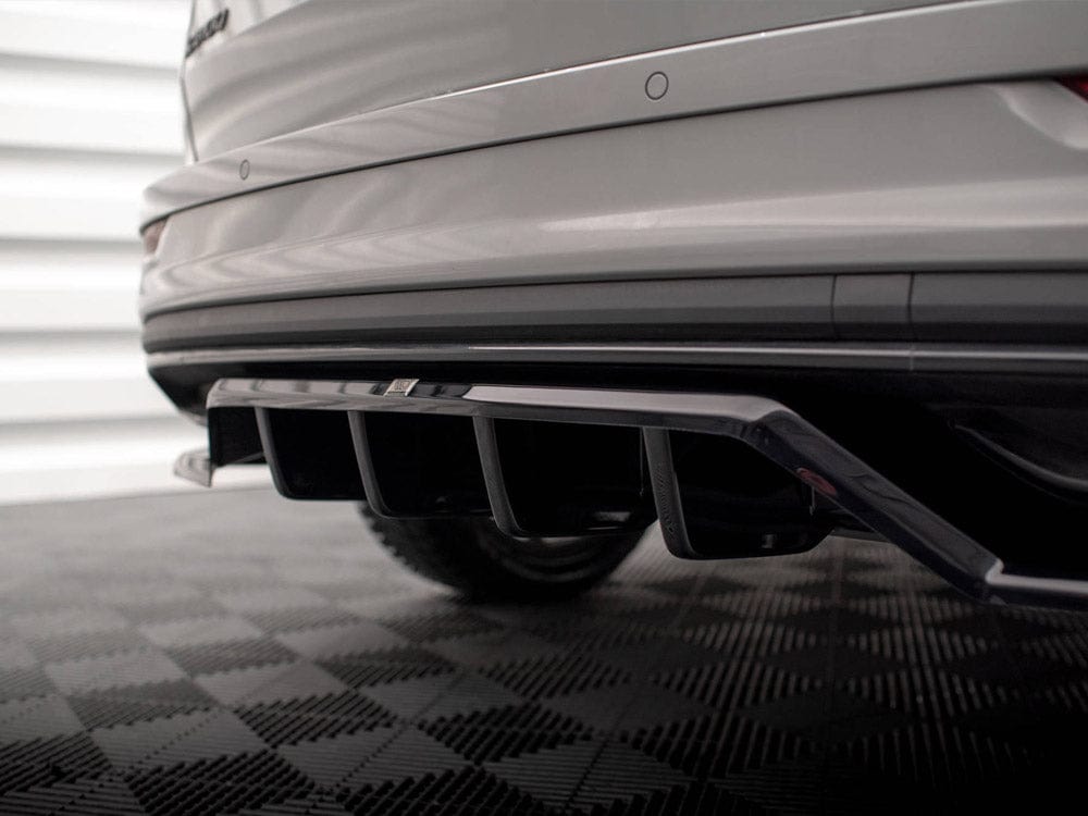 Maxton Design Central Rear Splitter (Vertical Bars) Skoda Karoq Sportline Mk1 Facelift Maxton Design SR