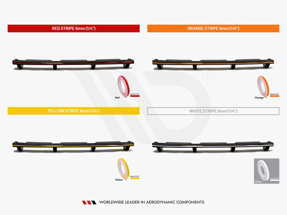 Maxton Design Central Rear Splitter (Vertical Bars) Skoda Octavia Sportline Mk4 Maxton Design SR