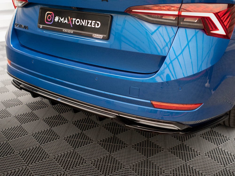 Maxton Design Central Rear Splitter (Vertical Bars) Skoda Octavia Sportline Mk4 Maxton Design SR
