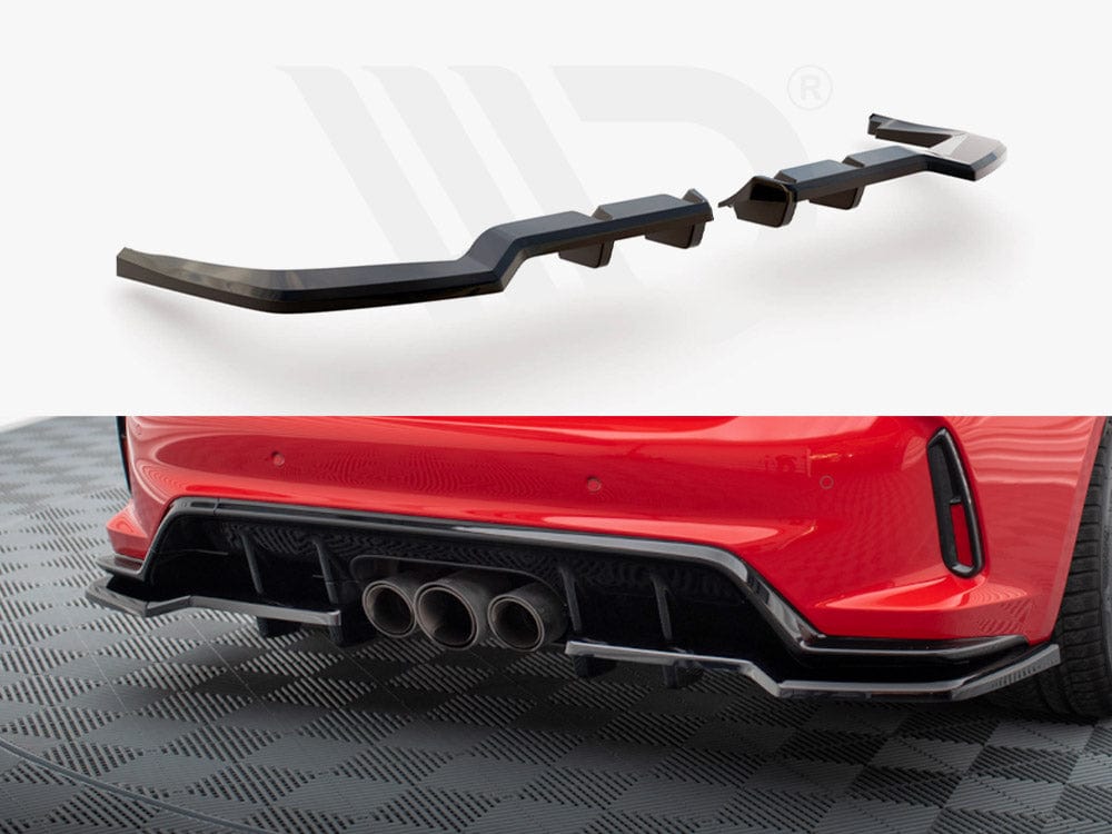 Maxton Design Central Rear Splitter (Vertical Bars) V.1 Honda Civic Type-R Mk 11 Maxton Design SR