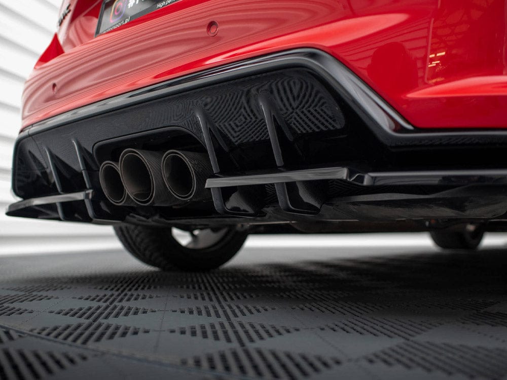 Maxton Design Central Rear Splitter (Vertical Bars) V.2 Honda Civic Type-R Mk 11 Maxton Design SR