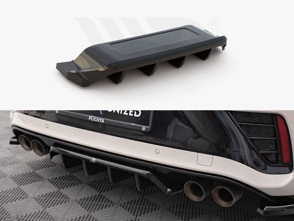 Maxton Design Central Rear Splitter (Vertical Bars) Volkswagen T-Roc R Mk1 Facelift Maxton Design SR