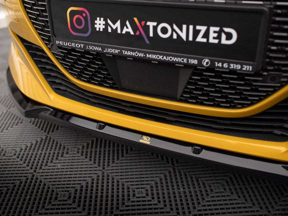 Maxton Design Front Splitter V.1 + Flaps Peugeot 208 GT Mk2 Maxton Design SR