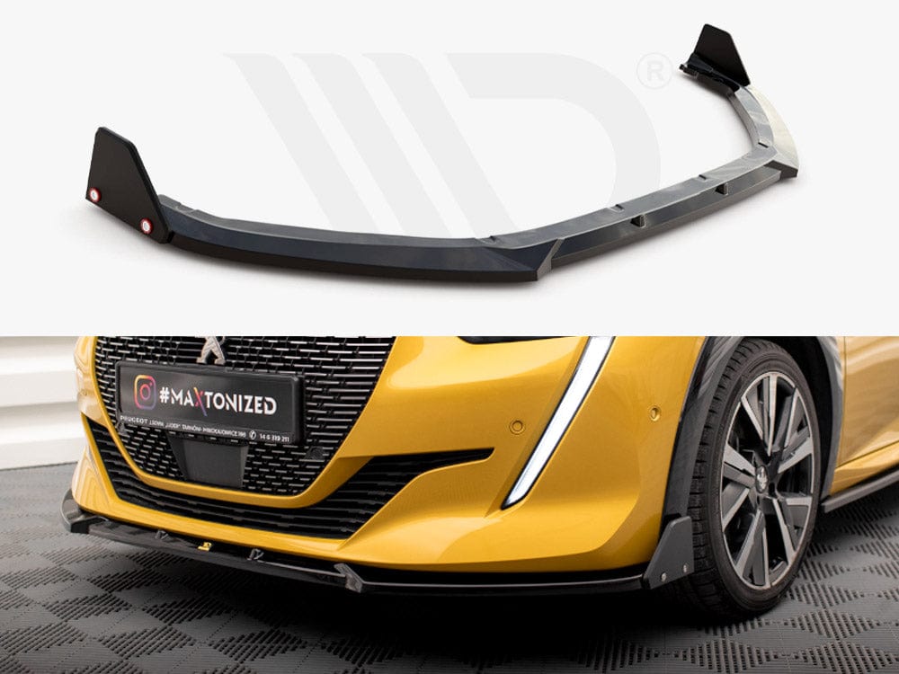 Maxton Design Front Splitter V.1 + Flaps Peugeot 208 GT Mk2 Maxton Design SR