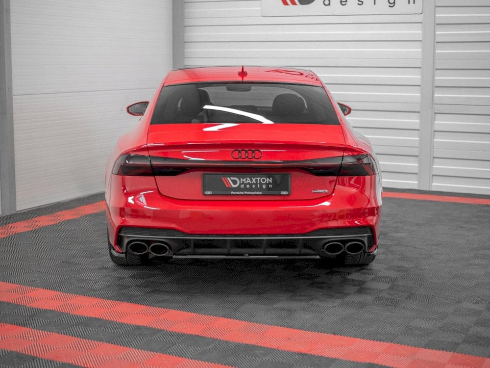Maxton Design Gloss Black Central Rear Splitter Audi A7 C8 S-Line 2017- Maxton Design SR