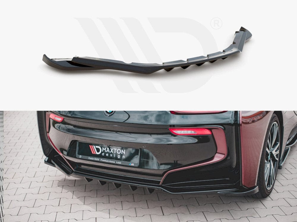 Maxton Design Gloss Black Central Rear Splitter (Vertical Bars) BMW i8 Maxton Design SR
