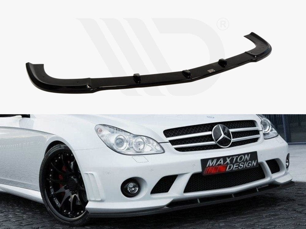 Maxton Design Gloss Black Front Splitter Mercedes C-class C219 - W204 AMG Look Maxton Design SR