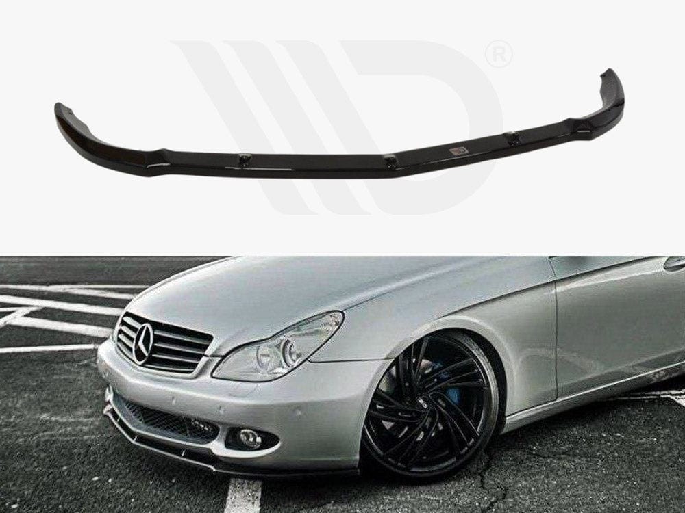 Maxton Design Gloss Black Front Splitter Mercedes CLS C219 Standard Bumper 2004-2008 Maxton Design SR