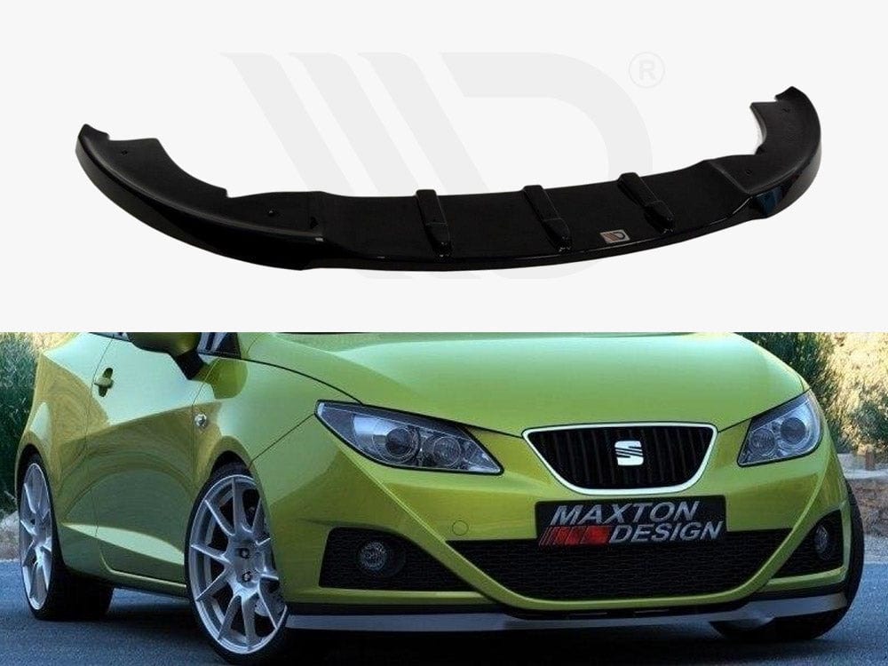 Maxton Design Gloss Black Front Splitter Seat Ibiza IV (6J) Preface Model Maxton Design SR