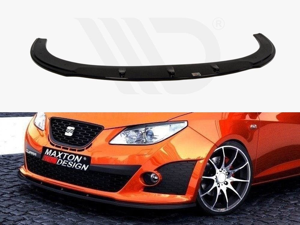 Maxton Design Gloss Black Front Splitter Seat Ibiza IV CUPRA(6J) Preface Model Maxton Design SR