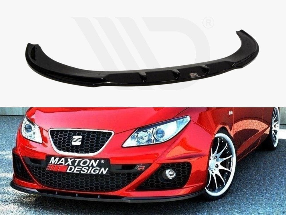 Maxton Design Gloss Black Front Splitter Seat Ibiza IV FR (6J) Preface Model Maxton Design SR