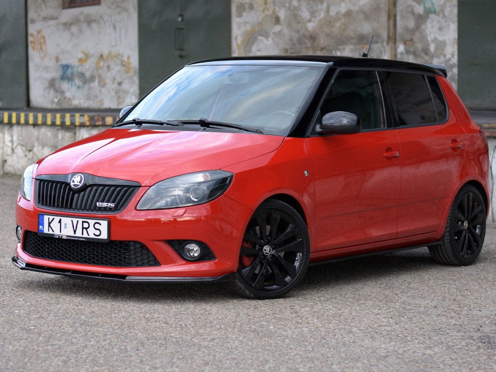 Maxton Design Gloss Black Front Splitter Skoda Fabia II (For RS) Maxton Design SR