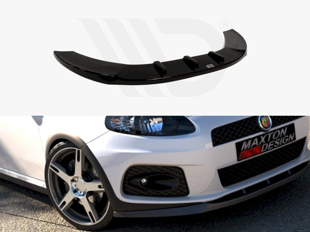 Maxton Design Gloss Black Front Splitter V.1 Fiat Grande Punto Abarth Maxton Design SR