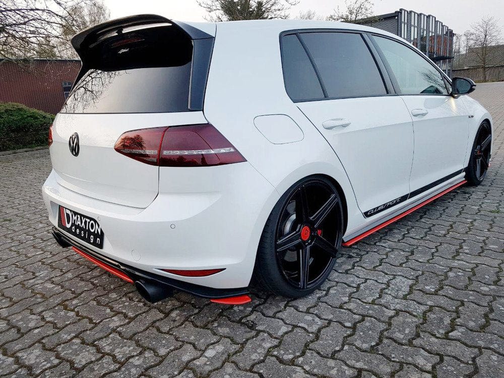 Maxton Design Gloss Black / No Rear Side Splitters VW Golf MK7 GTI Clubsport 2016-2017 Maxton Design SR