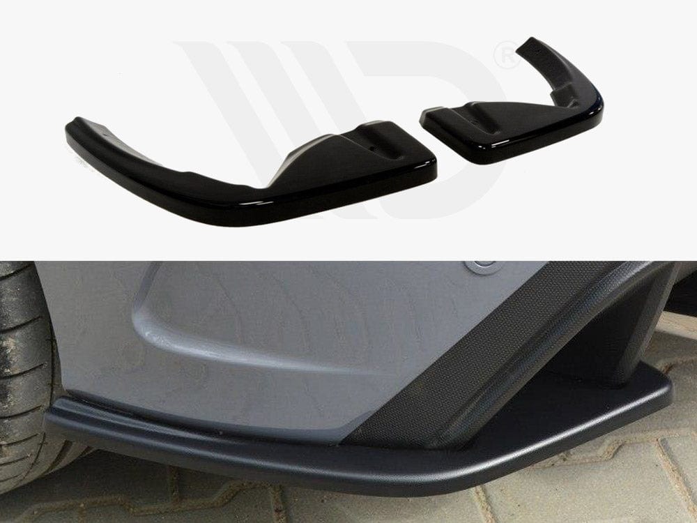 Maxton Design Gloss Black Rear Side Splitters Ford Focus RS Mk3 Maxton Design SR