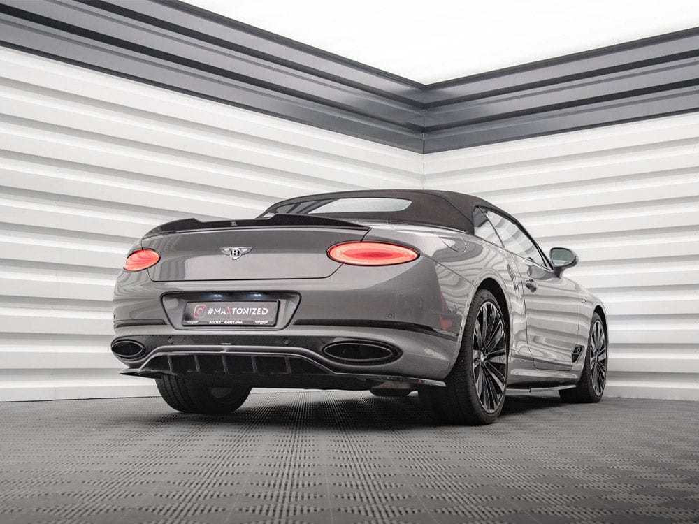 Maxton Design Gloss Black / Red Central Rear Splitter (Vertical Bars) Bentley Continental GT Mk3 Maxton Design SR