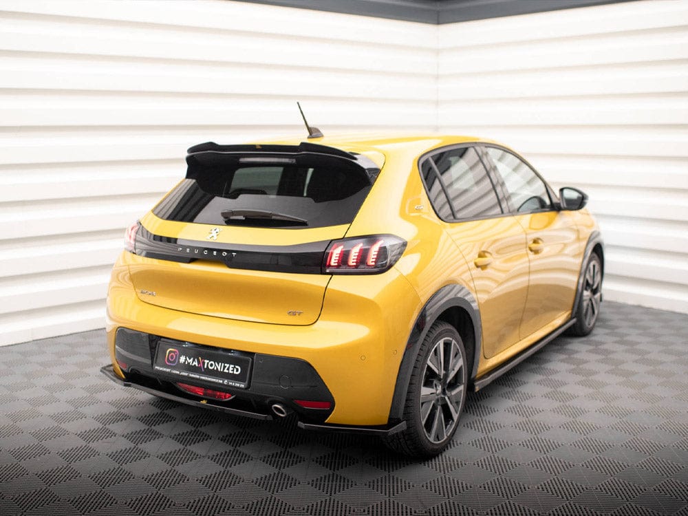 Maxton Design Gloss Black / Red Rear Side Splitters Peugeot 208 GT Mk2 Maxton Design SR