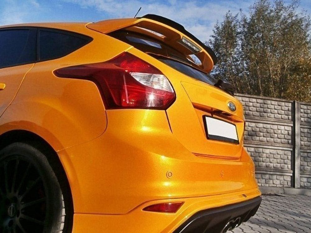 Maxton Design Gloss Black Spoiler CAP Ford Focus ST Mk3 / Mk3 FL Maxton Design SR