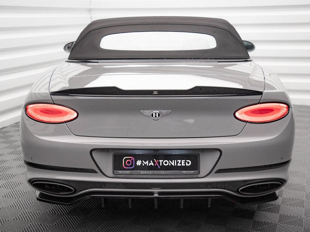 Maxton Design Gloss Black / White Central Rear Splitter (Vertical Bars) Bentley Continental GT Mk3 Maxton Design SR