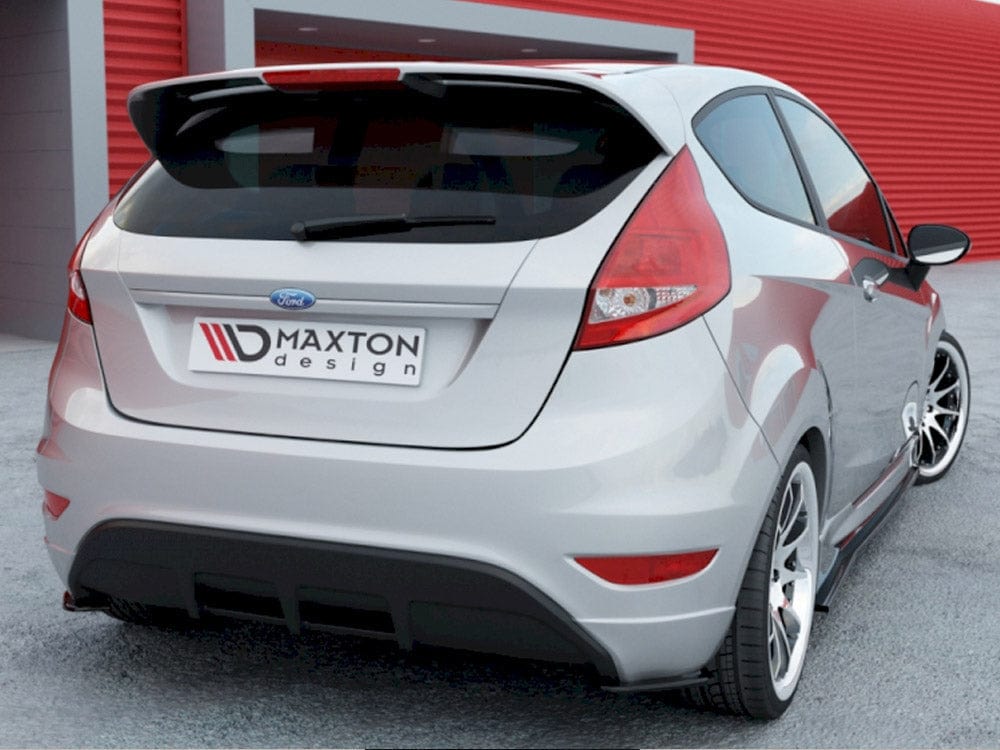 Maxton Design Gloss Black / White Rear Side Splitters Ford Fiesta Mk7 ST / ST-Line Maxton Design SR