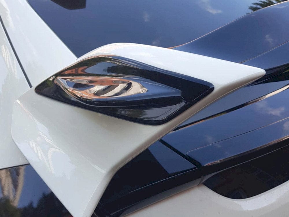 Maxton Design Gloss Black WING (Main Spoiler) Side Extensions Honda Civic Mk10 Type-R Maxton Design SR