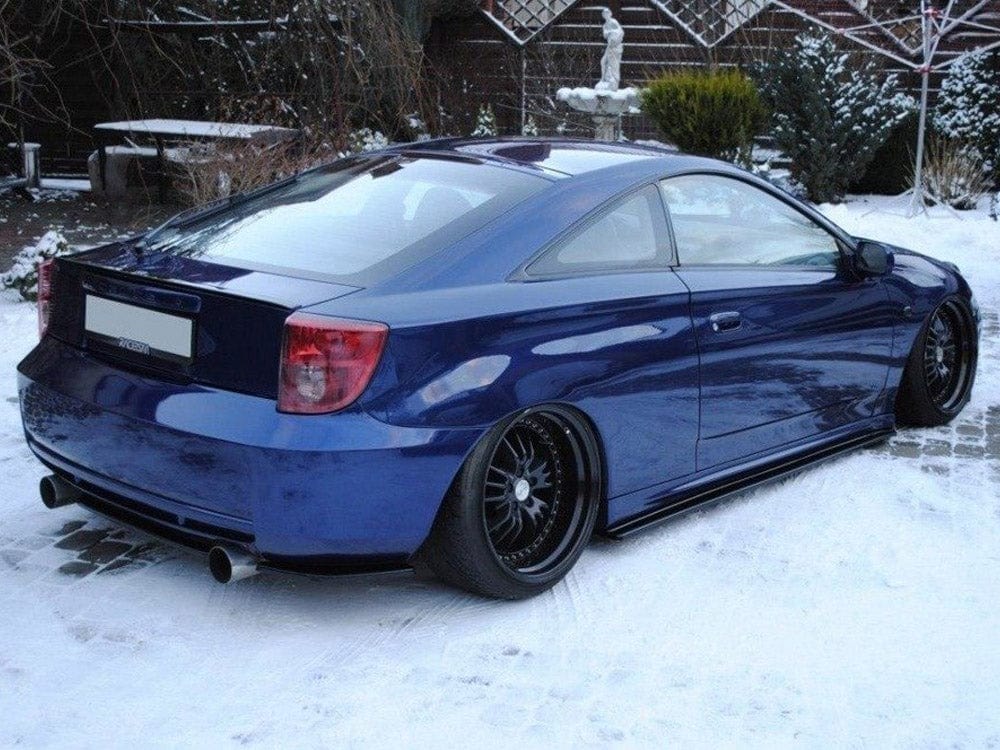 Maxton Design Gloss Black / Yellow Rear Side Splitters Toyota Celica T23 Preface Maxton Design SR