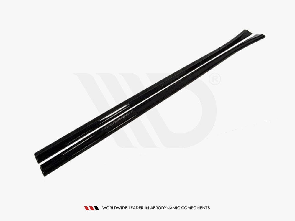 Maxton Design Gloss Black / Yellow Side Skirts Diffusers Opel Astra J GTC 2009-15 Maxton Design SR