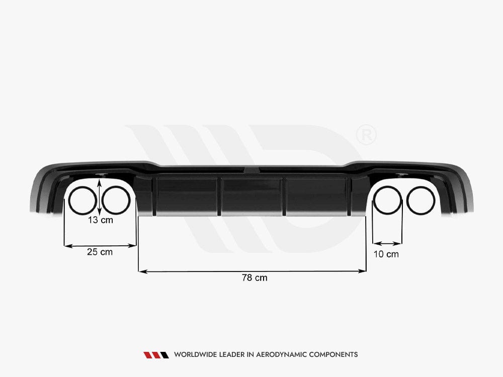 Maxton Design Rear Valance + Milltek Sport Non-Resonated Exhaust Audi RS3 Sportback 8V Facelift Maxton Design SR
