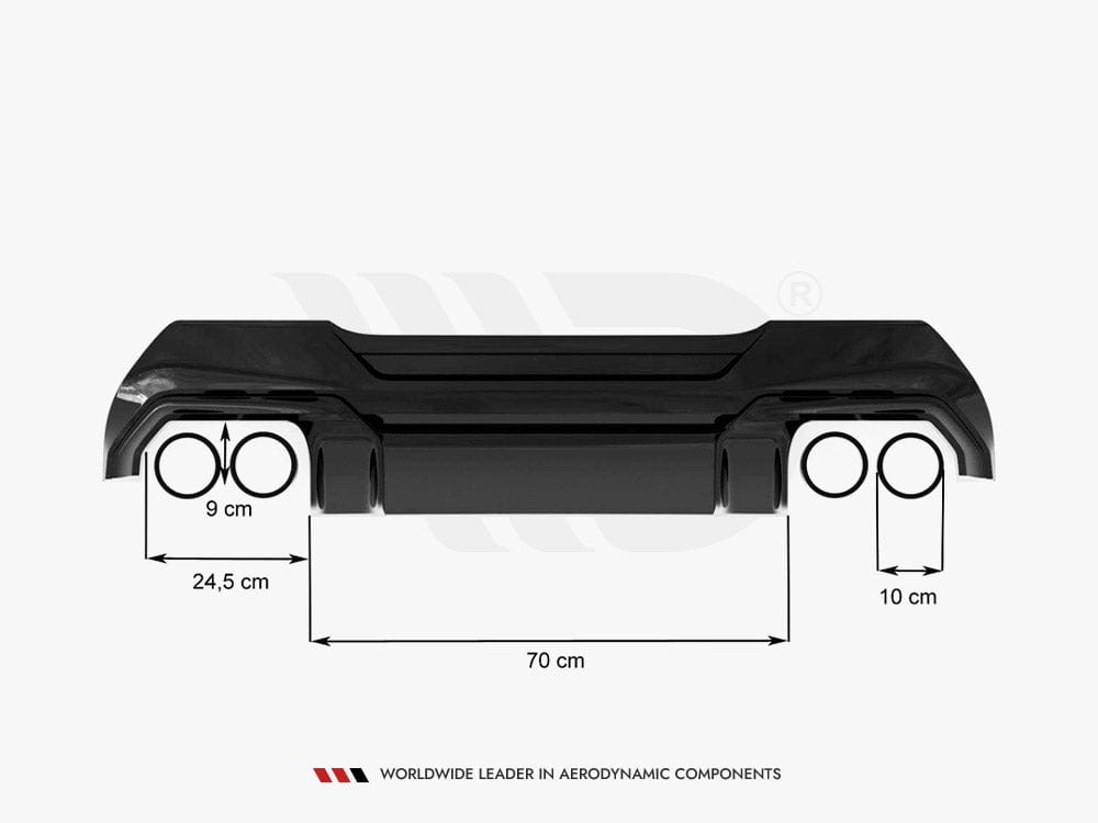 Maxton Design Rear Valance V.2 + Milltek Sport Exhaust BMW 1 F40 M-Pack / M135i Maxton Design SR