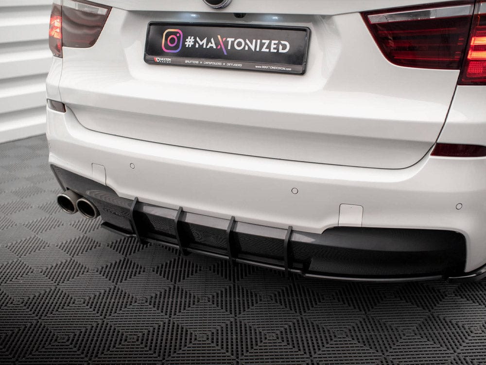 Maxton Design Red Street PRO Rear Diffuser BMW X3 M-Pack F25 Maxton Design SR