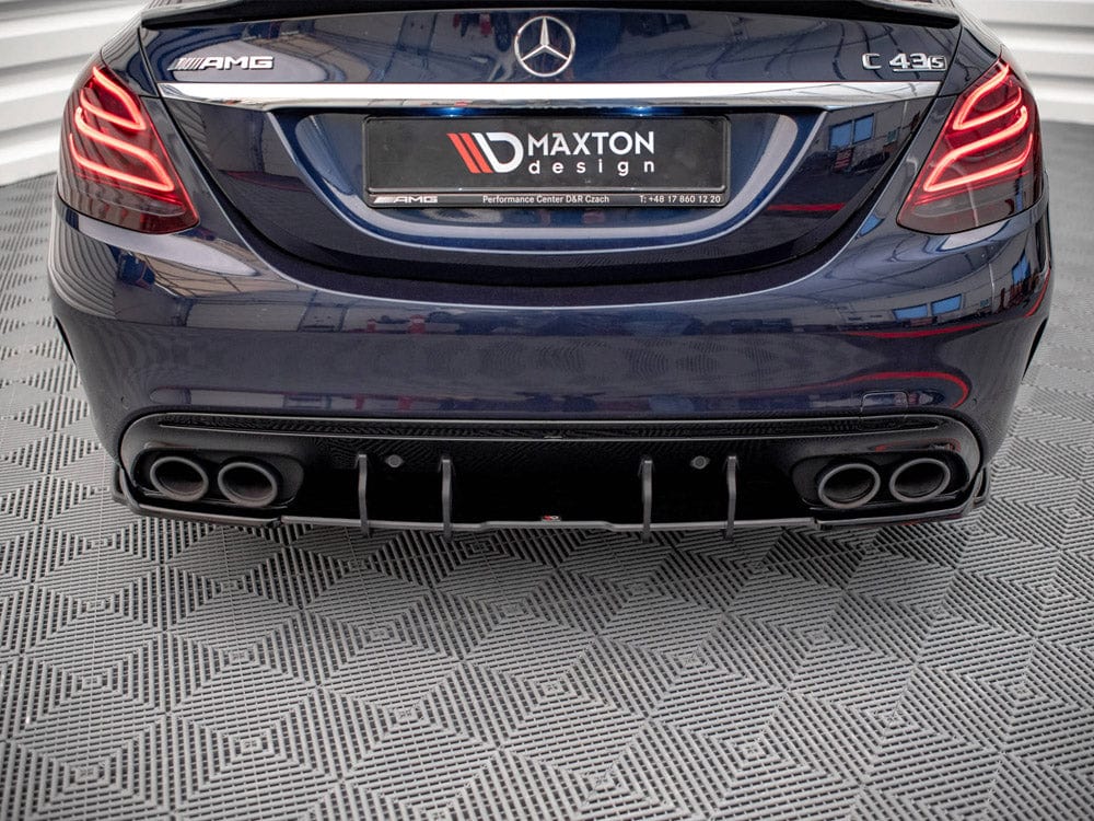Maxton Design Red Street PRO Rear Diffuser Mercedes C 43 Sedan W205 Facelift Maxton Design SR