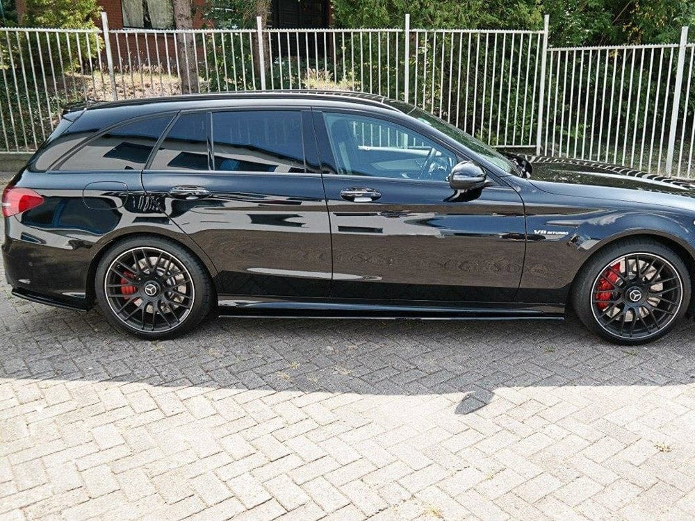 Maxton Design Side Skirts Splitters Mercedes C-class S205 63 AMG Estate 2015-2018 Maxton Design SR
