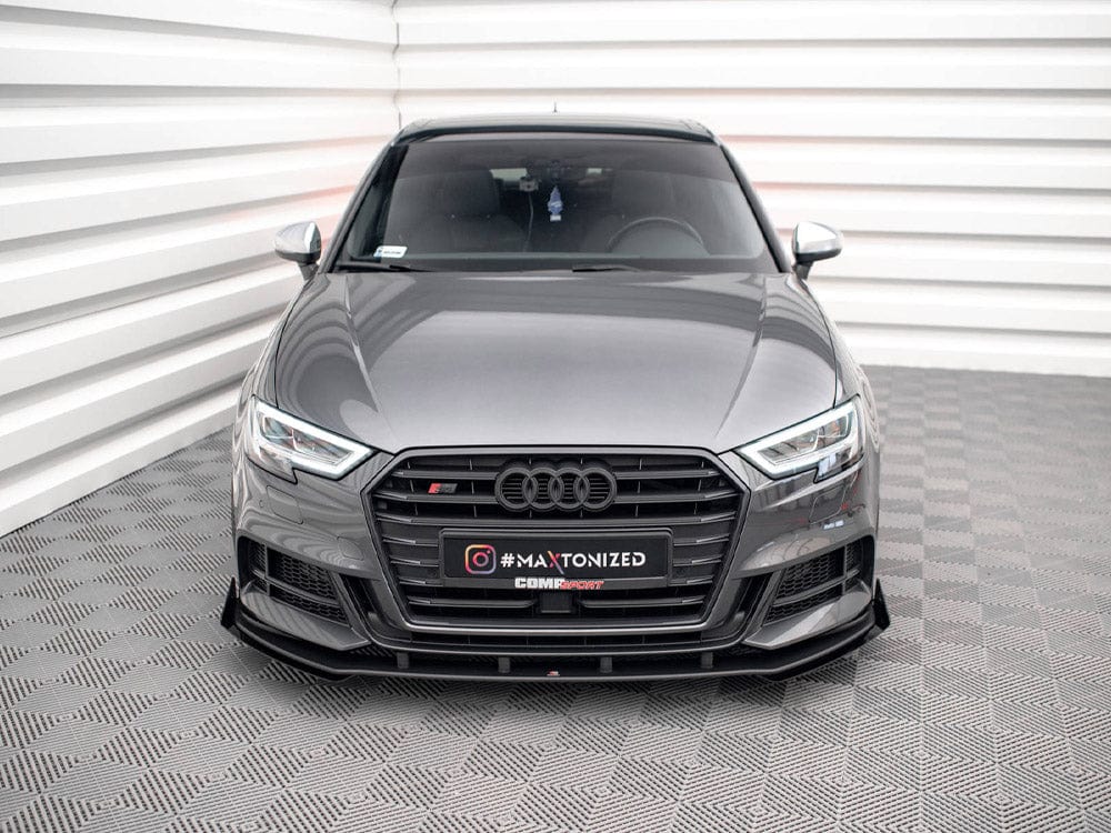 Maxton Design Street PRO Front Splitter V.1 + Flaps Audi S3 / A3 S-Line Sportback 8V Facelift Maxton Design SR