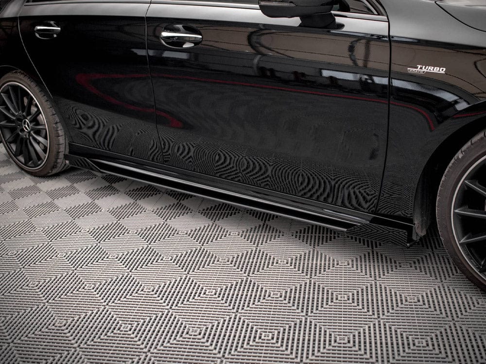 Maxton Design Street PRO Side Skirts Diffusers + Flaps Mercedes A35 AMG / AMG-Line Aero Pack W177 Maxton Design SR