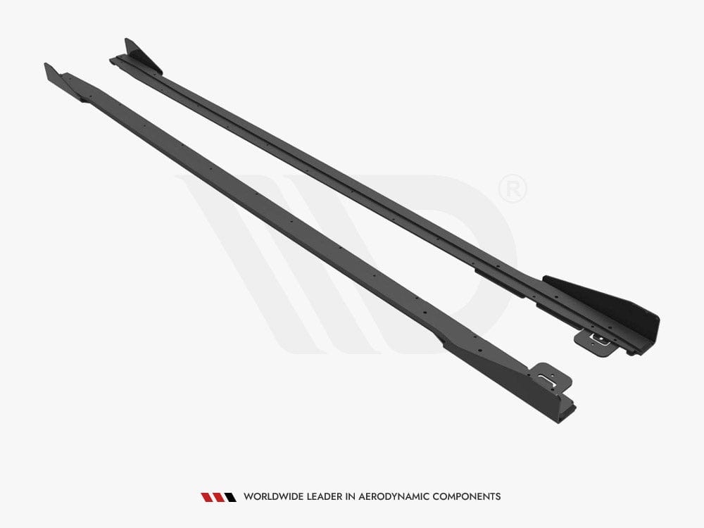 Maxton Design Street PRO Side Skirts Diffusers V.1 (+flaps) Ford Mustang GT MK6 Facelift 2017- Maxton Design SR