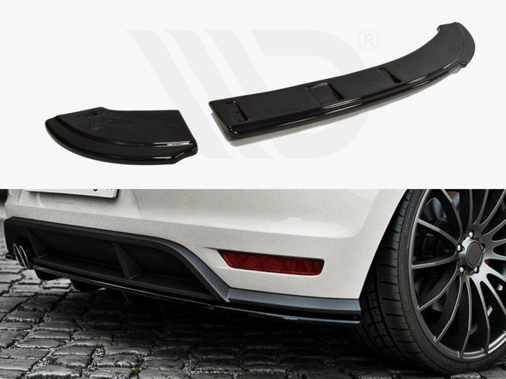 Maxton Design Textured Central Rear Splitter (Vertical Bars) VW Polo Mk5 GTI Facelift Maxton Design SR