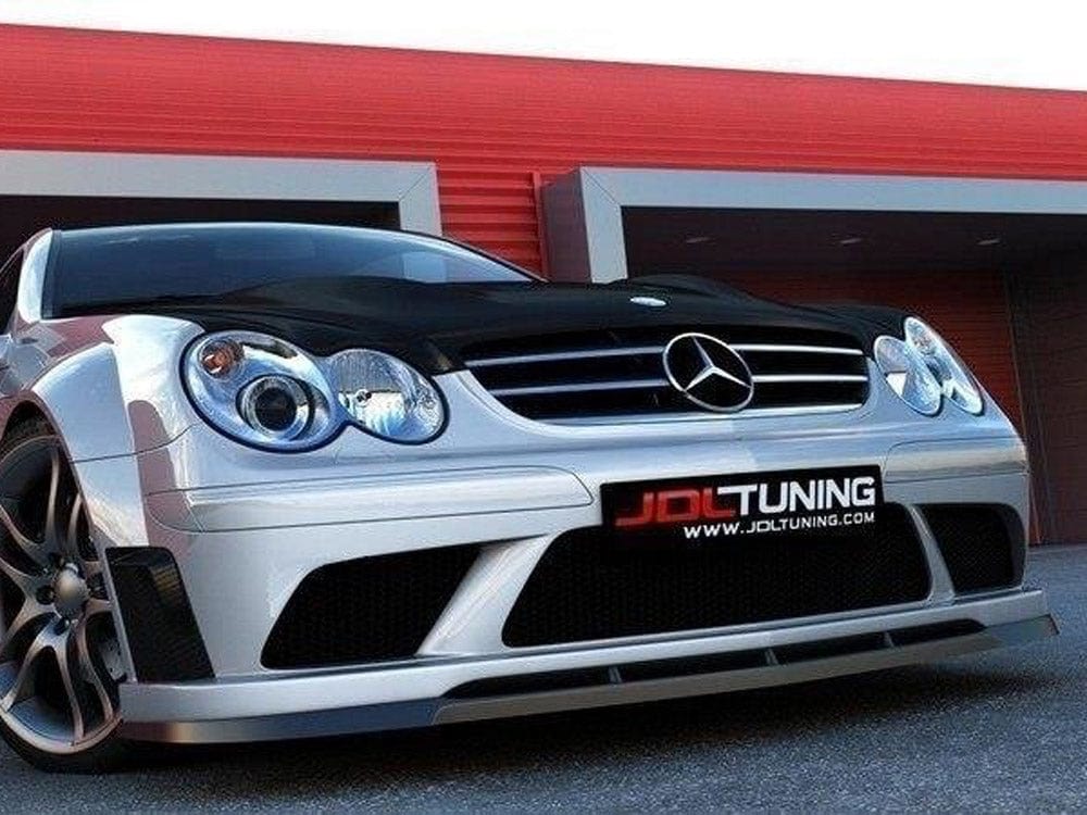 Maxton Design Textured Front Splitter Mercedes CLK W209 (For ME-CLK-209-BLACK-F1 Bumper) Maxton Design SR