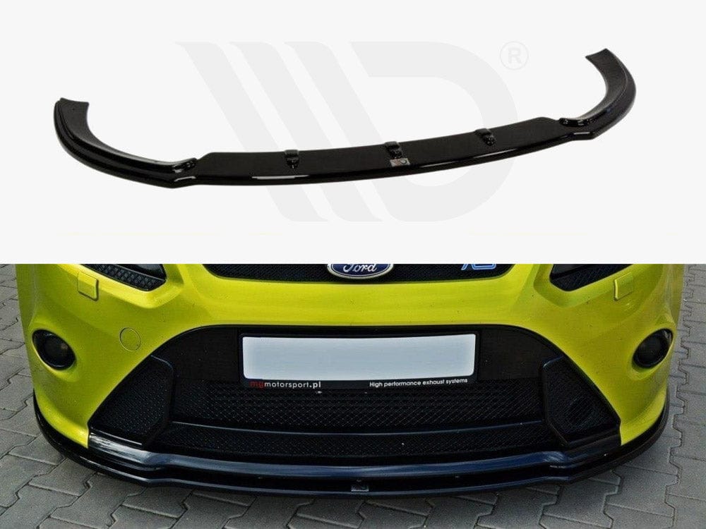 Maxton Design Textured / Red Front Splitter V.2 Ford Focus MK2 RS Maxton Design SR