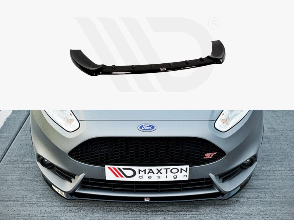 Maxton Design Textured / Yellow Front Splitter (Cupra) Fiesta MK7 ST Facelift 2013-17 Maxton Design SR