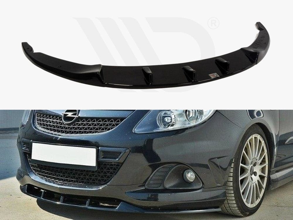 Maxton Design Textured / Yellow Front Splitter Opel Corsa D Nurburg (For OPC / VXR Bumper) Maxton Design SR