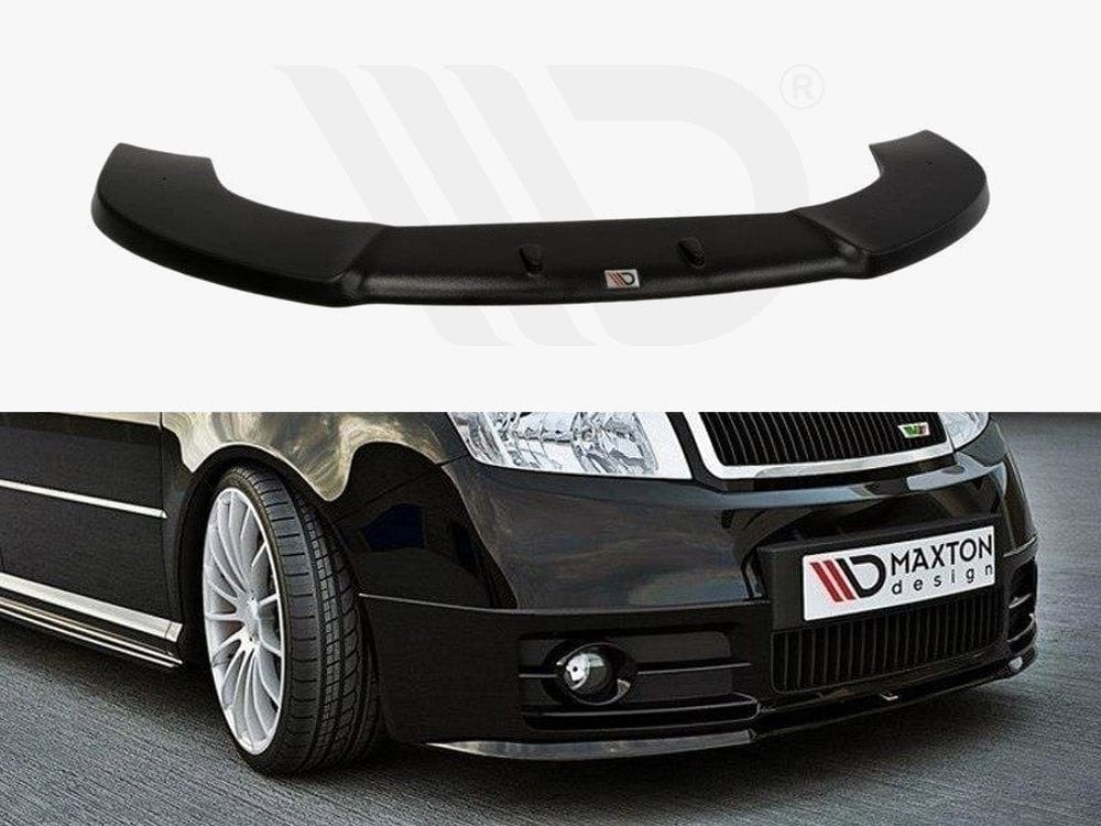 Maxton Design Textured / Yellow Front Splitter Skoda Fabia I RS Maxton Design SR