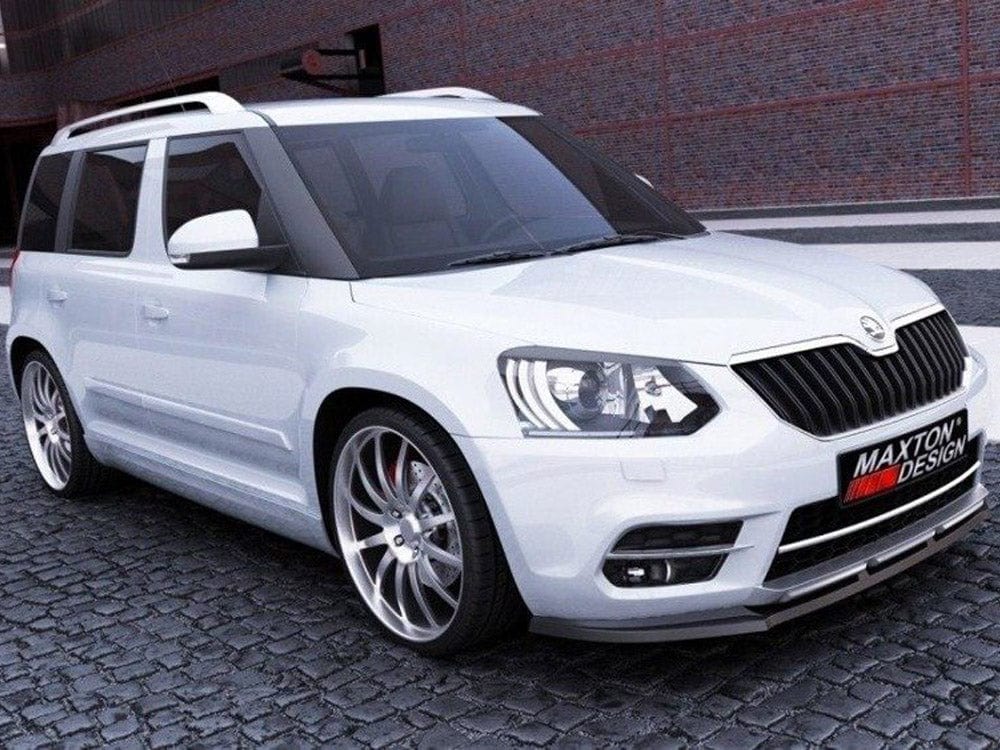 Maxton Design Textured / Yellow Front Splitter Skoda Yeti CITY Facelift Model 2013-UP Maxton Design SR