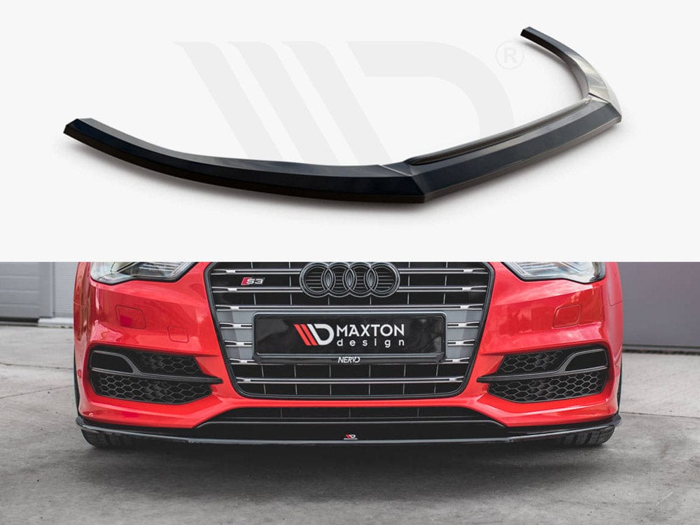 Maxton Design Textured / Yellow Front Splitter V.1 Audi S3 / A3 S-line 8V Sedan / Cabrio 2013-2016 Maxton Design SR
