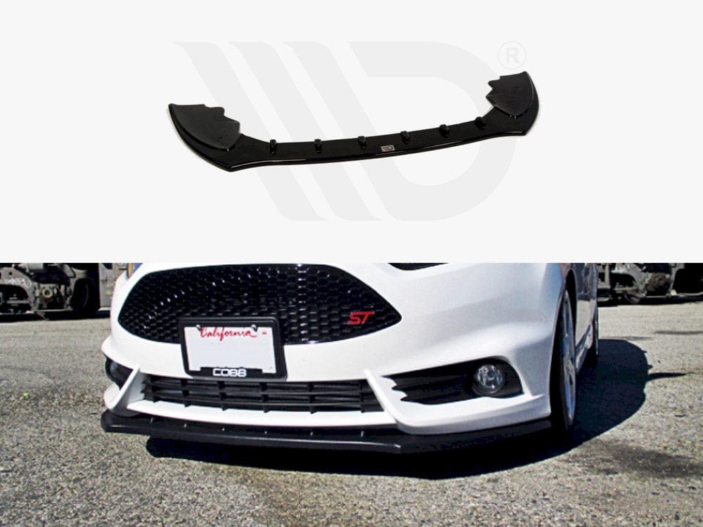 Maxton Design Textured / Yellow Front Splitter V.1 Fiesta MK7 ST Facelift 2013-2017 Maxton Design SR