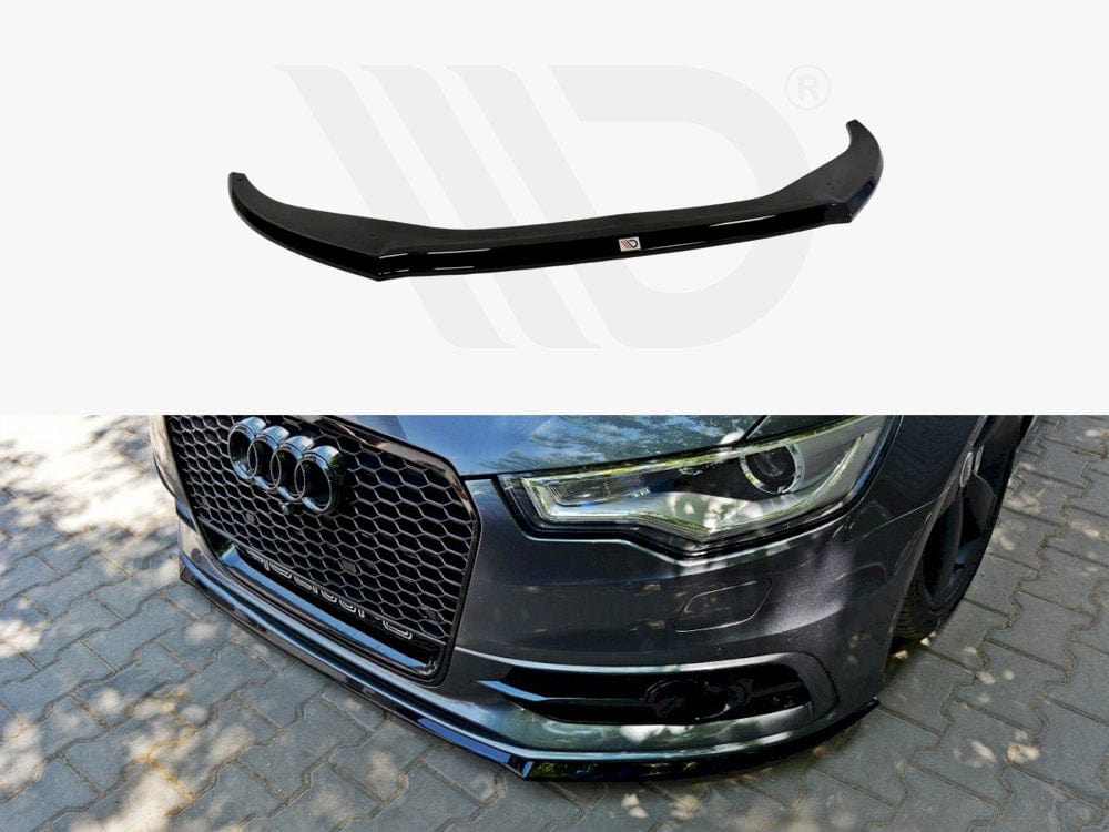 Maxton Design Textured / Yellow Front Splitter V.2 Audi S6 / A6 C7 S-line 2011-2014 Maxton Design SR
