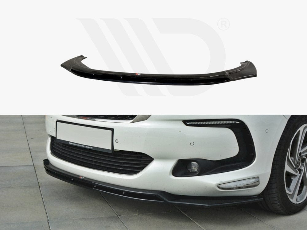 Maxton Design Textured / Yellow Front Splitter V.3 Citroen DS5 Facelift 2015-19 Maxton Design SR