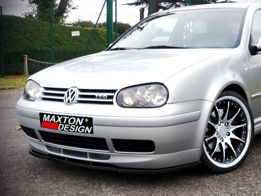 Maxton Design Textured / Yellow Front Splitter VW Golf IV (For 25TH Front Bumper Spoiler) Maxton Design SR
