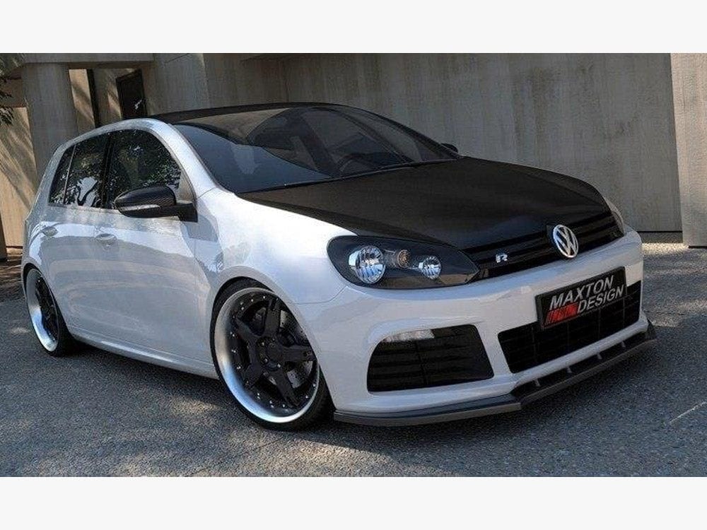 Maxton Design Textured / Yellow Front Splitter VW Golf Mk6 R Maxton Design SR