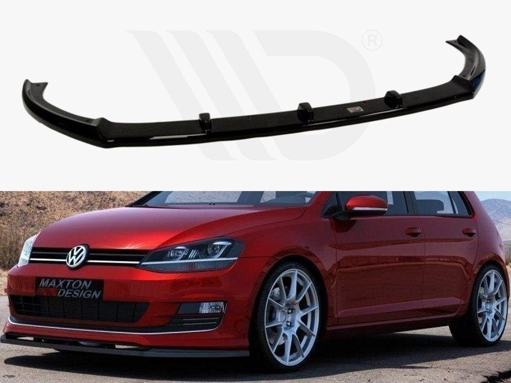 Maxton Design Textured / Yellow Front Splitter VW Golf VII For Sport PACK Maxton Design SR