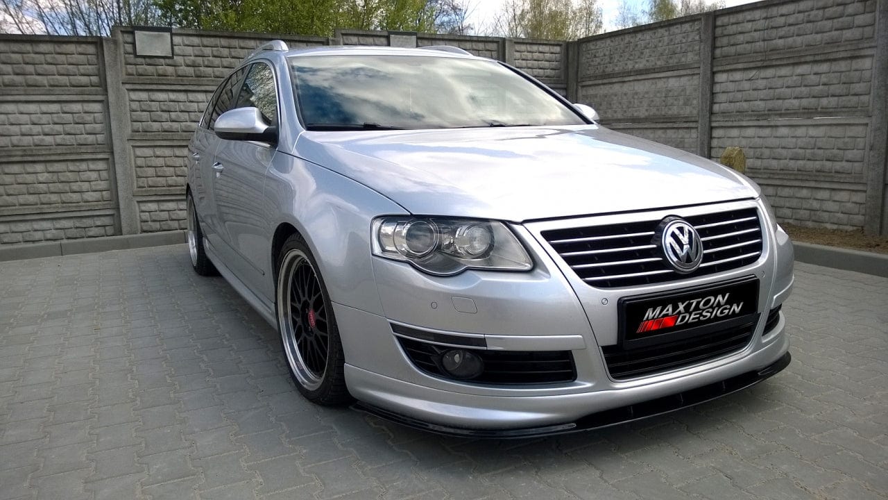 Maxton Design Textured / Yellow Front Splitter VW Passat B6 R-line 2005-2010 Maxton Design SR
